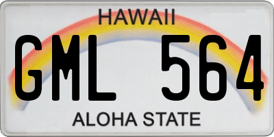 HI license plate GML564
