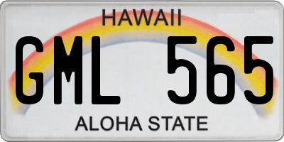 HI license plate GML565