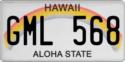 HI license plate GML568