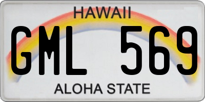 HI license plate GML569
