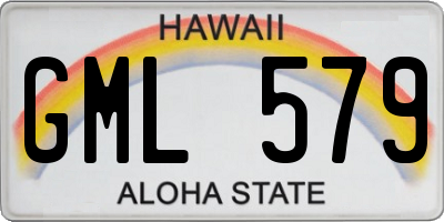 HI license plate GML579