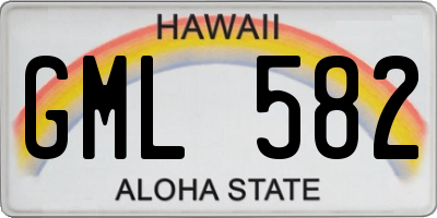 HI license plate GML582