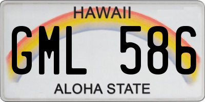 HI license plate GML586