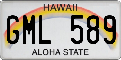 HI license plate GML589