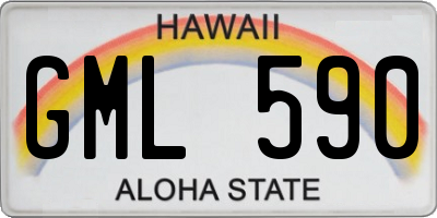 HI license plate GML590
