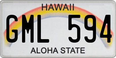 HI license plate GML594