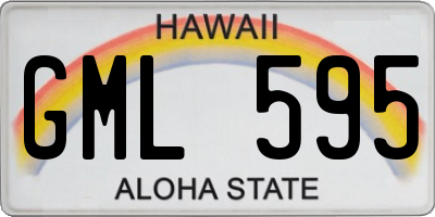 HI license plate GML595