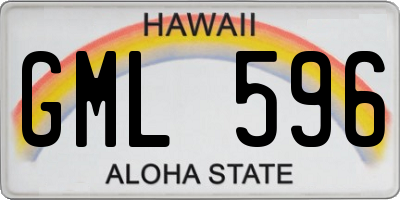 HI license plate GML596