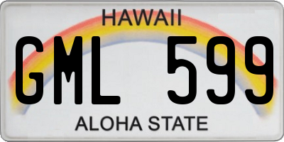 HI license plate GML599