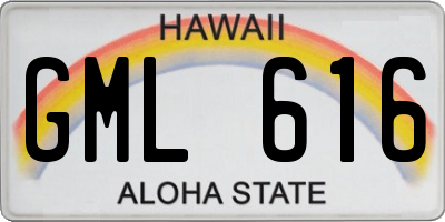 HI license plate GML616