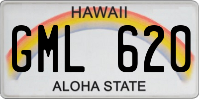 HI license plate GML620