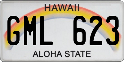 HI license plate GML623