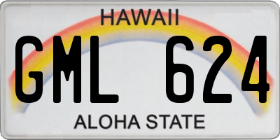 HI license plate GML624