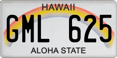 HI license plate GML625