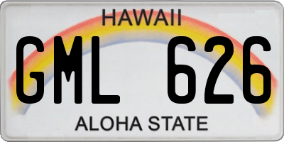HI license plate GML626