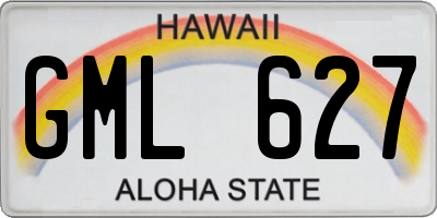 HI license plate GML627