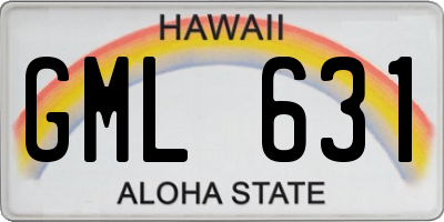 HI license plate GML631
