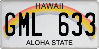 HI license plate GML633