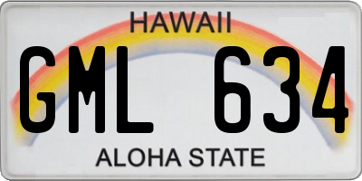 HI license plate GML634