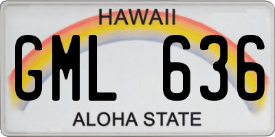 HI license plate GML636