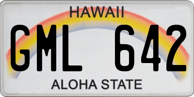 HI license plate GML642