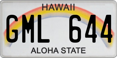 HI license plate GML644