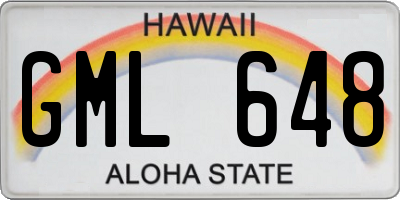 HI license plate GML648