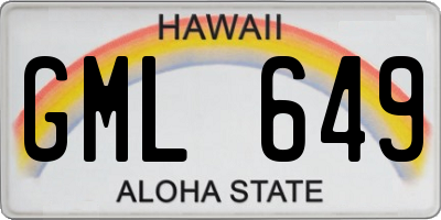 HI license plate GML649