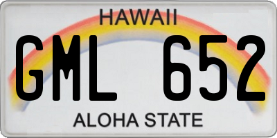 HI license plate GML652