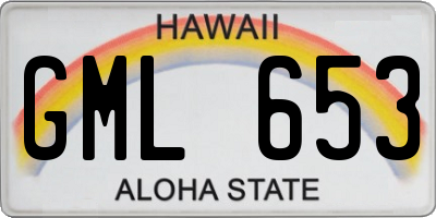 HI license plate GML653