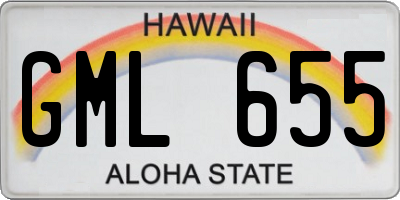 HI license plate GML655