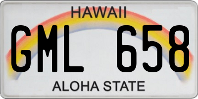 HI license plate GML658