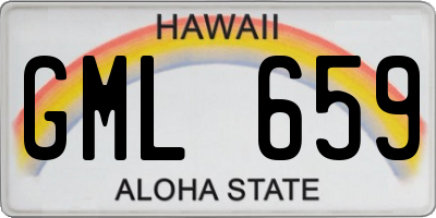 HI license plate GML659