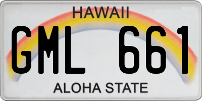 HI license plate GML661