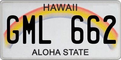 HI license plate GML662