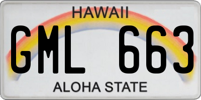 HI license plate GML663