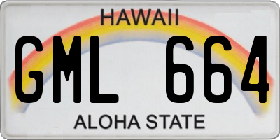 HI license plate GML664