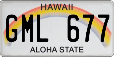 HI license plate GML677