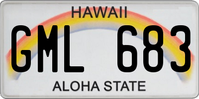 HI license plate GML683