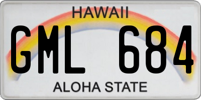 HI license plate GML684