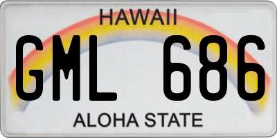 HI license plate GML686