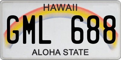 HI license plate GML688