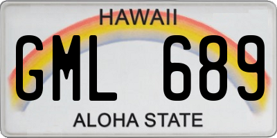 HI license plate GML689