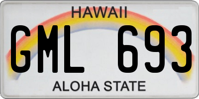 HI license plate GML693