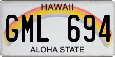 HI license plate GML694