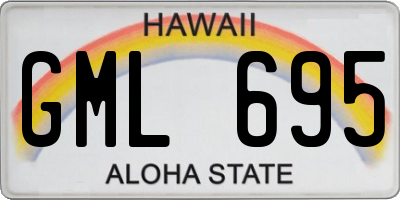 HI license plate GML695