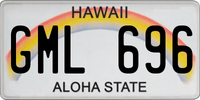 HI license plate GML696