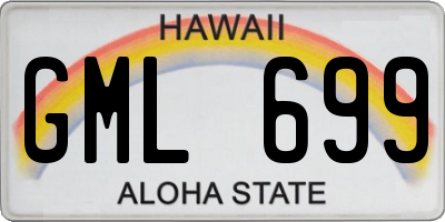 HI license plate GML699