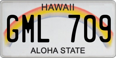 HI license plate GML709