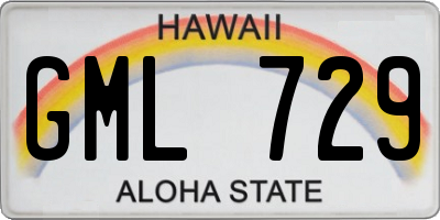 HI license plate GML729